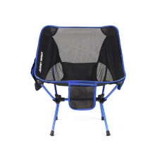 (Blue) Outdoor Portable Folding Chair Ultralight Aluminum Alloy Stool Max Load 120kg Camping Picnic