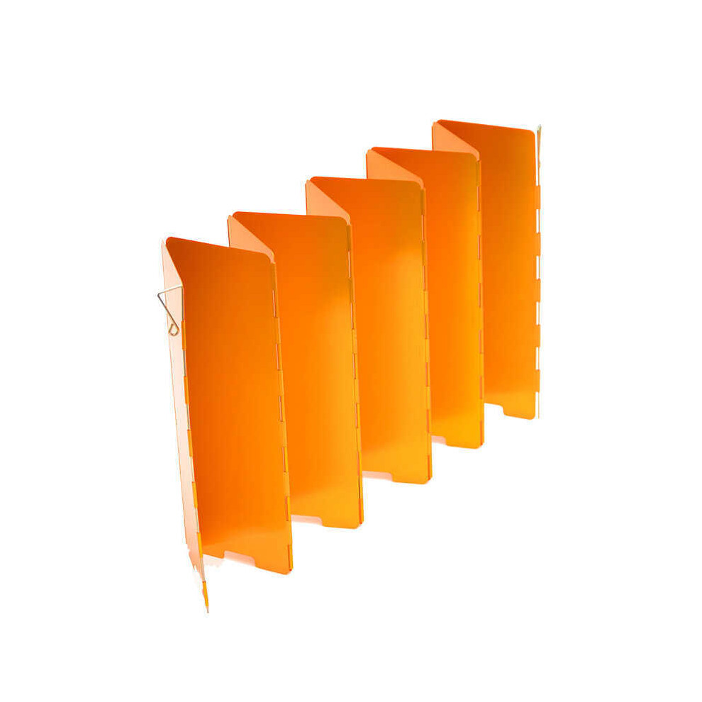 (Golden, 10Plates (84x24cm)) Oxidized Camping Gas Stove Wind Shield Aluminum Alloy Burner Windproof Screen Shield 3 Colors with Plastic Box-image-OPC-PFZRB6Y-NEW