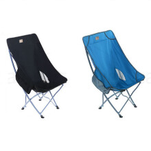 (Black, Higher) Outdoor Ultralight Folding Chair 600D Oxford Cloth Portable Fishing Chair Thickened Steel Pipe Camping Chair