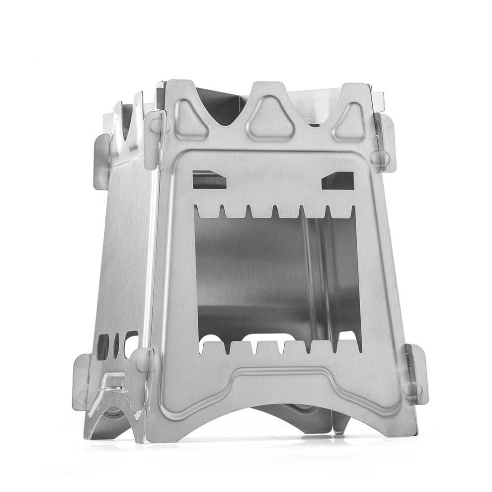 Camping Stove Stainless Steel Backpacking Stove Potable Wood Burning Stoves for Picnic BBQ Camp Hiking