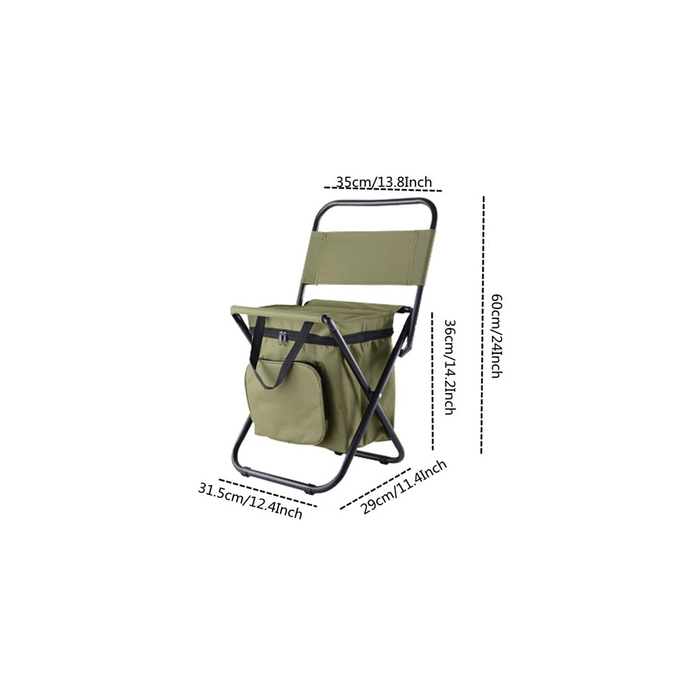 Folding Portable Camping Cooler Chair Picnic Fishing Beach Hiking Outdoor Backpack Ultralight Seat Table Camping Stools