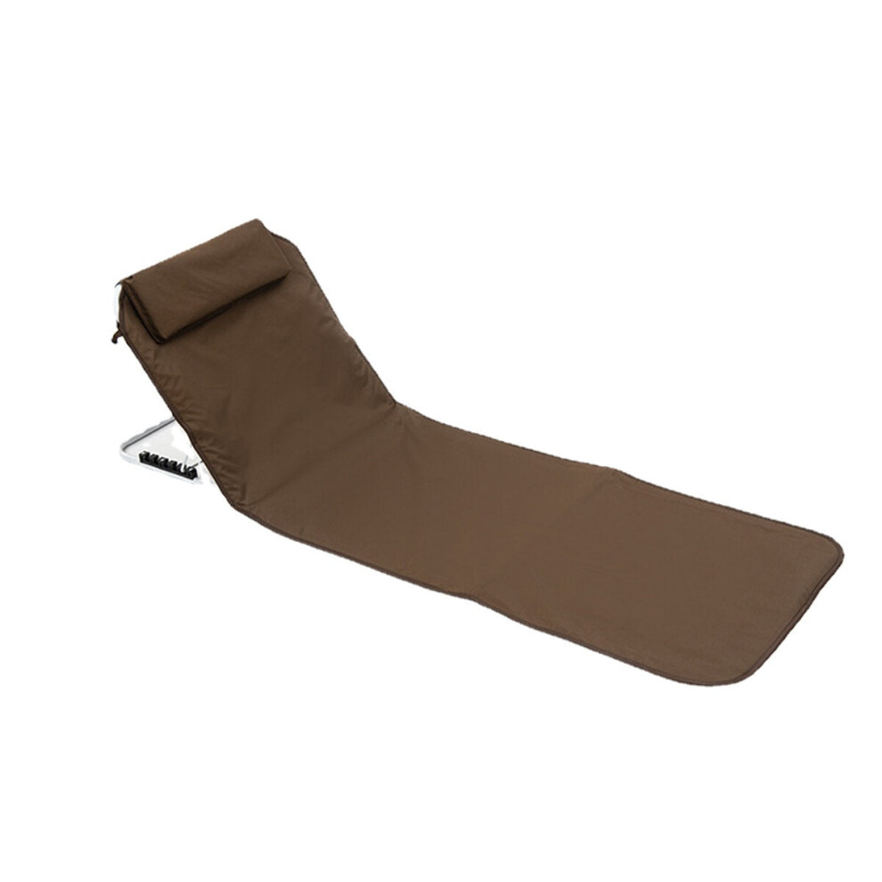 (Coffee, Oxford cloth) Portable Folding Beach Chairs Foldable Recliner Outdoor Lounge Park Beach Chair