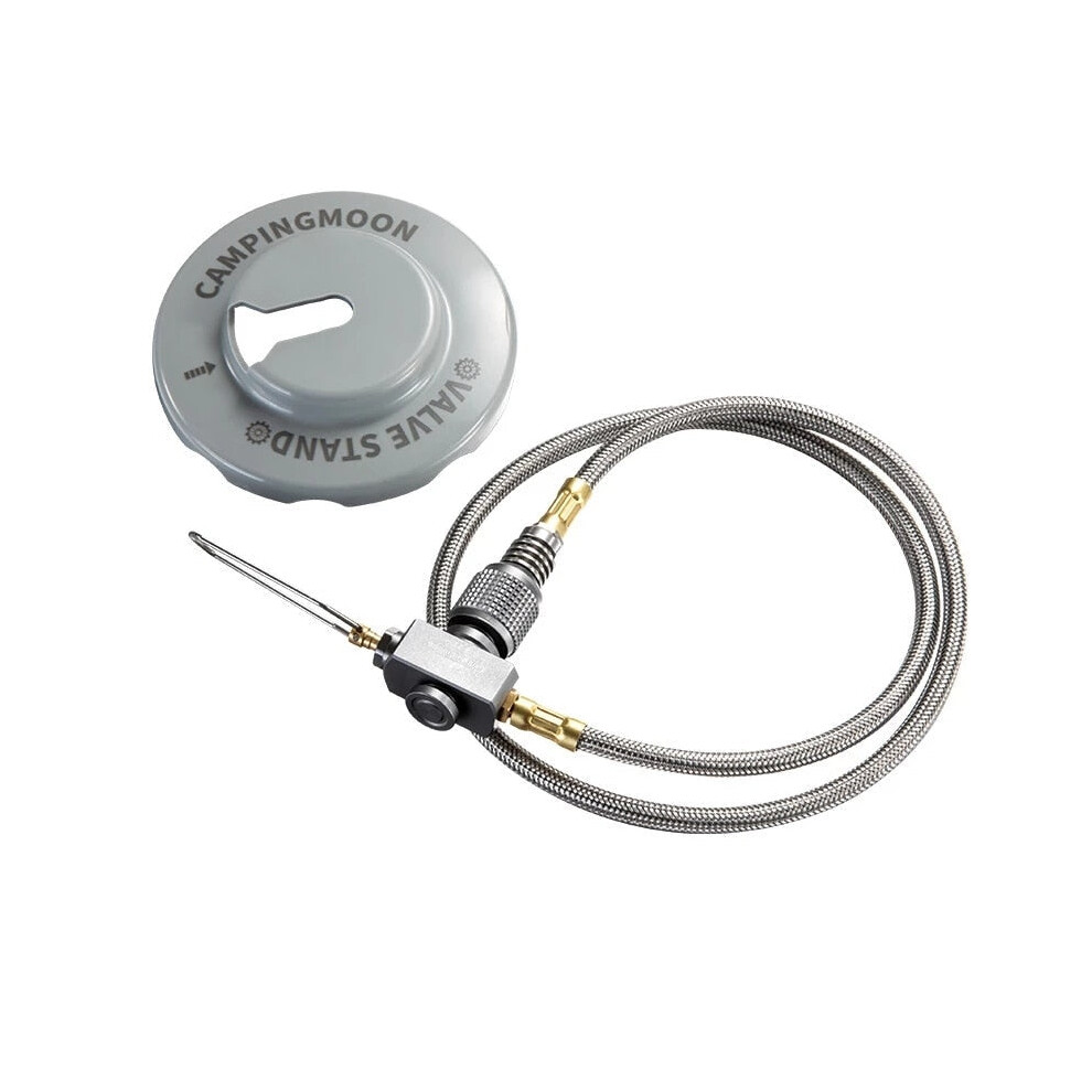 (70cm extend hose with valve) Camping Gas Canister Extent Hose Connector Outdoor Gas Stove with Valve And Adapter Camping Equipment Tank Adapter