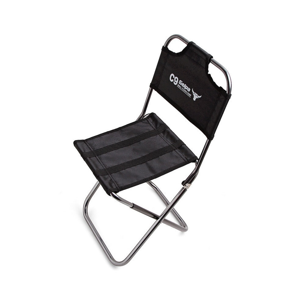 Outdoor Mini Foldable Aluminum Alloy Cloth Back Fishing Chair Portable Family Picnic Camping Stool