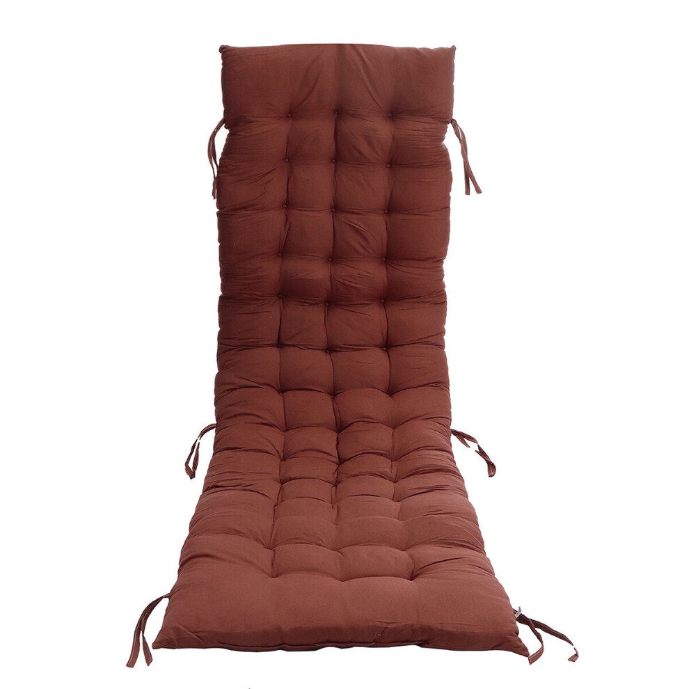 (Rose Red) 48x170CM Thickened Garden Rocker Upholstery Chair Cushion Foldable Double Sided Outdoor Beach Chair Sleep Seat Pad