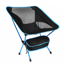 (Sky Blue) Portable Ultralight Folding Chair 210KG High Load Outdoor Camping Chair Hiking Picnic Fishing Seat High Strength Aluminum Alloy