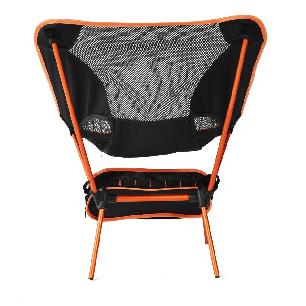 (Orange) Portable Ultralight Folding Chair 210KG High Load Outdoor Camping Chair Hiking Picnic Fishing Seat High Strength Aluminum Alloy-image-OPC-PFZRBCN-NEW