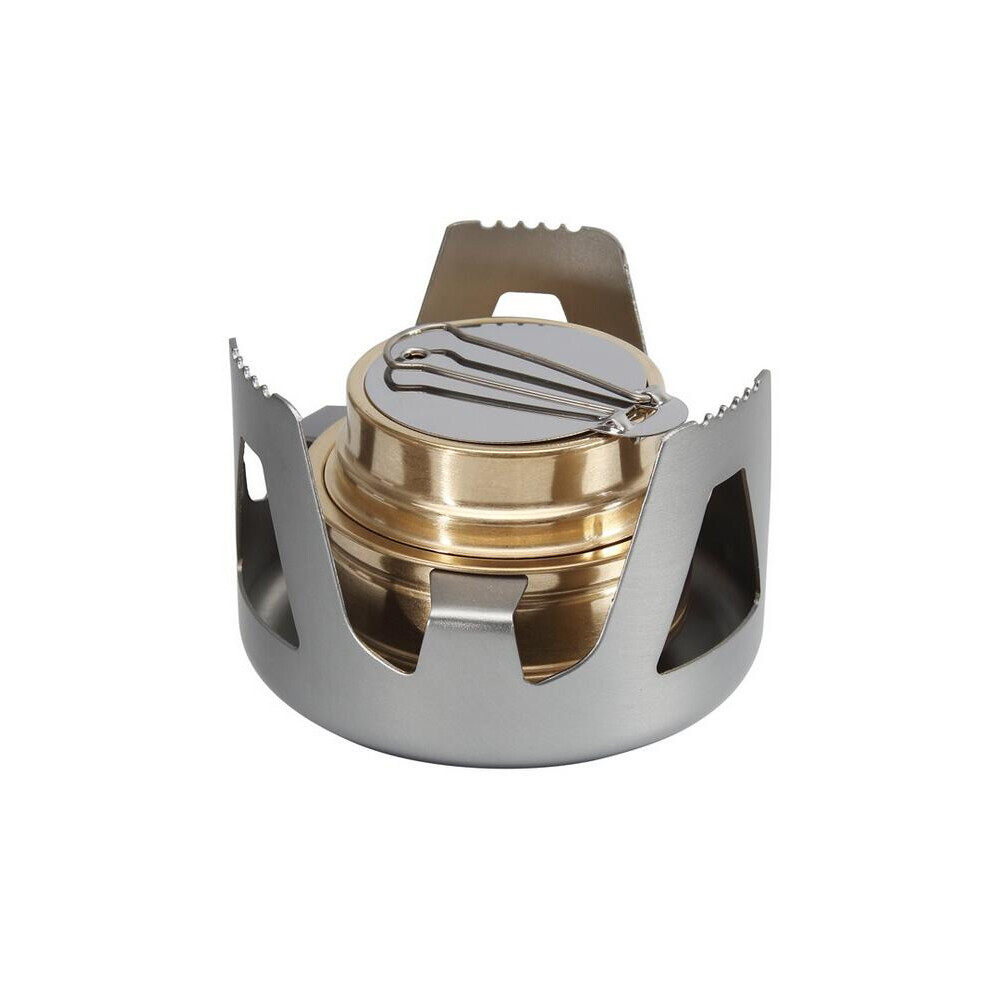 (Grey Stove) Portable Mini Alcohol Stove Burner Outdoor Ultralight Brass Camping Cooking Stove Outdoor Camping Backpacking Tourist Burner