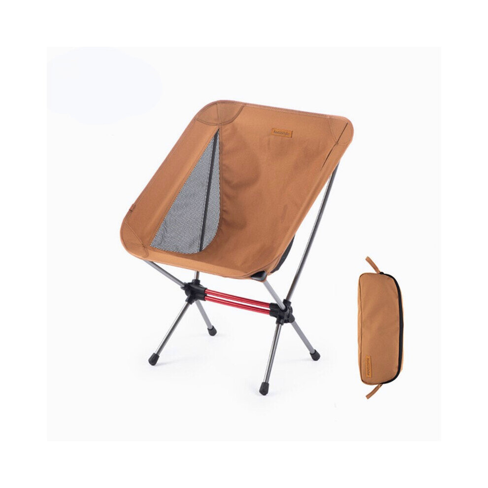 (Sandy Yellow) Foldable Camping Chair Outdoor Helinox Chairs Camping Equipment Chair Fishing Picnic Beach Folding Chair