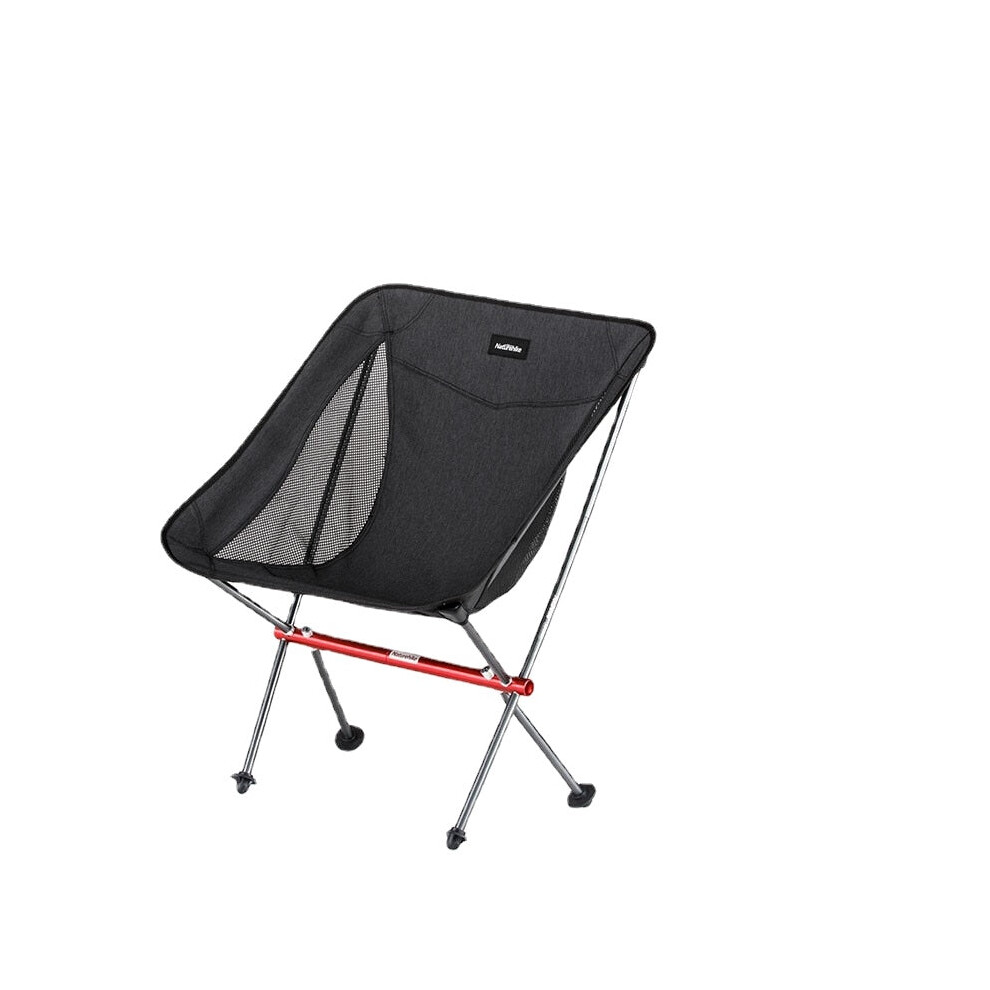 (Black) Fishing Chair Portable folding moon Chair Camping Hiking Gardening Barbecueart sketch chair Folding Stool