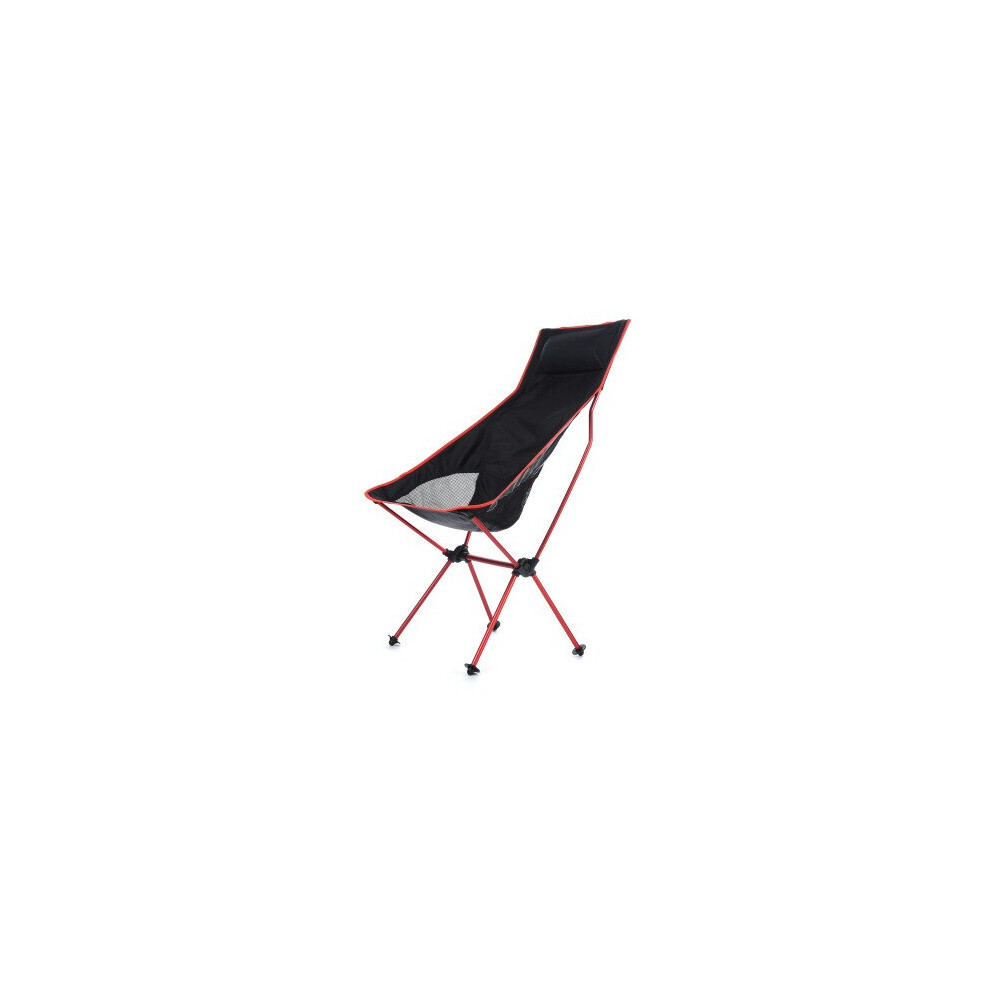 (Red) Outdoor Moon Chair Lightweight Fishing Camping BBQ Chairs Portable Folding Extended Hiking Seat Garden Ultralight-image-OPC-PFZRBFF-NEW