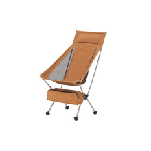 (Yellow, L) Camping Chair Lightweight Compact Folding Moon Chairs Breathable Comfortable Portable Outdoor Fishing Chair