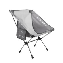 (Grey) Travel Ultralight Folding Chair Superhard High Load Outdoor Camping Portable Beach Hiking Picnic Seat Fishing Chair