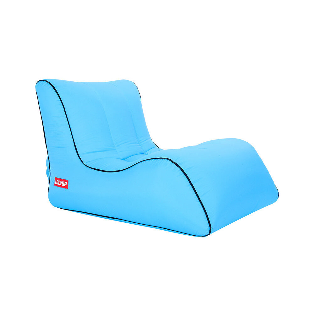 (Sky Blue, 90x70x65cm) Camping Inflatable Armchair Air Sofa Chair Beach Inflatable Couch Beach Inflatable Chair Summer Pool Beach Foldable Lounger Sof