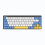 (White, Red Switch) Mechanical Keyboard Low Profile Switch Dual Mode Wired Bluetooth 5.1 Ice Blue Backlight 68 Keys Extra-Thin Rechargeable Gaming Keyboard 2