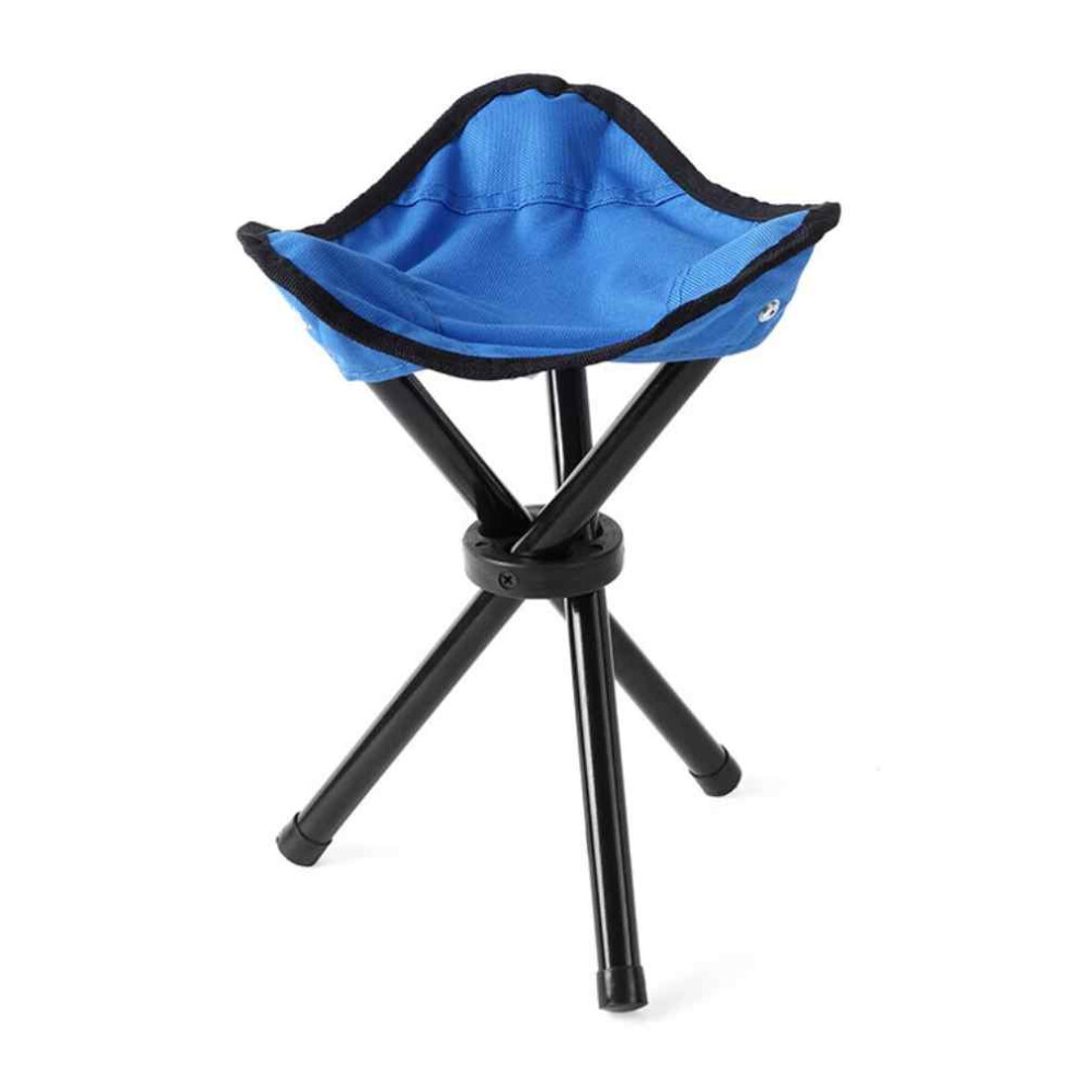 (Blue) Folding Fishing Chair Lightweight Foldable Picnic Camping Chair Bench Stool Triangle Fishing Seat Portable Outdoor