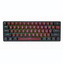 (Black, Blue Switch) Programmable Gaming Mechanical Keyboard 61 Keys Full-Key PBT Translucent Keycaps Dual-Mode Bluetooth 5.1 Type-C Wired 60% Compact Keyboard