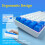 (White, Blue Switch) Programmable Gaming Mechanical Keyboard 61 Keys Full-Key PBT Translucent Keycaps Dual-Mode Bluetooth 5.1 Type-C Wired 60% Compact Keyboard 3
