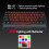 (Black, Red Switch) Programmable Gaming Mechanical Keyboard 61 Keys Full-Key PBT Translucent Keycaps Dual-Mode Bluetooth 5.1 Type-C Wired 60% Compact Keyboard 5