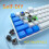 (Black, Black Switch) Programmable Gaming Mechanical Keyboard 61 Keys Full-Key PBT Translucent Keycaps Dual-Mode Bluetooth 5.1 Type-C Wired 60% Compact Keyboard 6