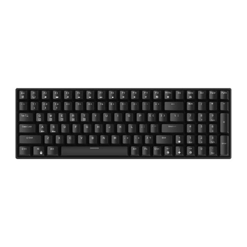 (Black, Brown Switch) Bluetooth 2.4G Wired Mechanical Gaming Keyboard 100 Keys Three Mode With Hot Swappable Switch