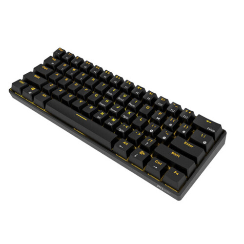 (White, Red Switch) Mechanical Keyboard Bluetooth Wired Dual Mode 60% Golden / Ice Blue Backlit Gaming Keyboard 1