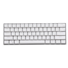 (White, Brown Switch) Mechanical Keyboard 61 Keys Bluetooth 5.0 Wired Dual Mode RGB Gaming Keyboard
