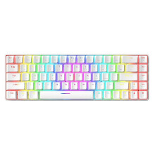 (White, Blue Switch) Mechanical Keyboard 68 Keys TTC Switch Hot Swappable Dual Mode Wireless Bluetooth 5.1 Type-C Wired RGB Backlit RK68 Gaming Keyboard