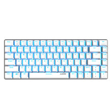 (White) 82 Keys Wireless Mechanical Keyboard USB Wired / Bluetooth 5.0 Dual Mode Red Switch Blue Backlight Gaming Keyboard For Computer PC Laptop Gamer