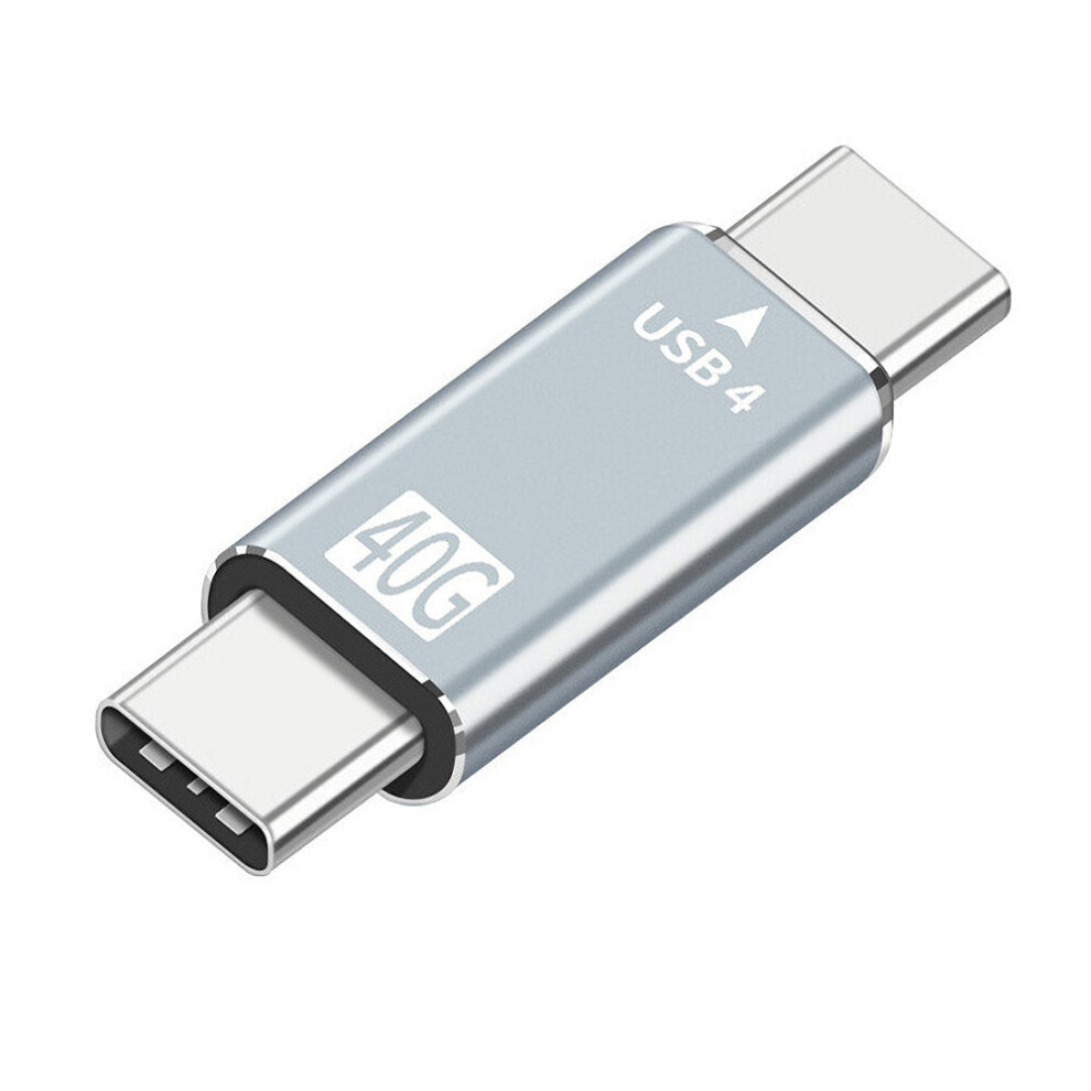 Usb4 Type-C Male To Type-C Male Adapter Connector High Speed 40Gbps Transmission Charging Aluminium Alloy Converter 6112212983249