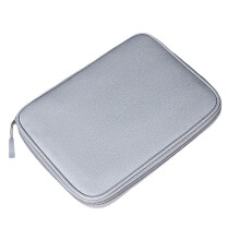 (Grey) Digital Storage Bag Electronics Accessory Bag Case Waterproof Cable Organizer Bag for Tablet Hard Drive Power Bank