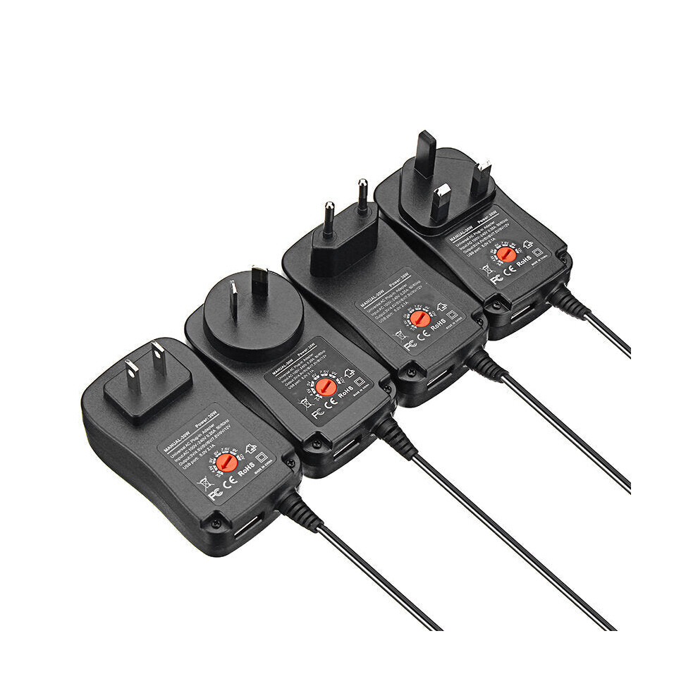 (Us Plug) Multifunction Adjustable Voltage Ac Dc Universal Adapter Converter For Laptop Led Display Charger 6261602071643