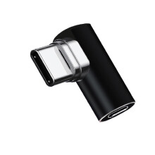 (Black) Magnetic Suction Type-C Charging Adapter Side Plug Notebook Magnetic Converter 87W for Laptop Tablet Macbook