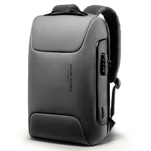 (Grey) Anti-theft Backpack Laptop Bag Shoulder Bag USB Charging Men Business Travel Storage Bag for 15.6 inch Computer