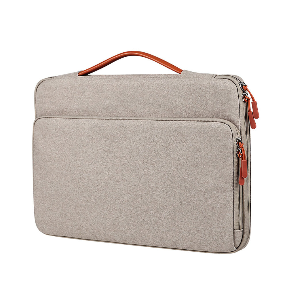 (Khaki) Notebook Laptop Bag Sleeve Bag Waterproof Polyester for 14.1-15.4'' MacBook Case Pro Notebook Case Briefcase Handbag
