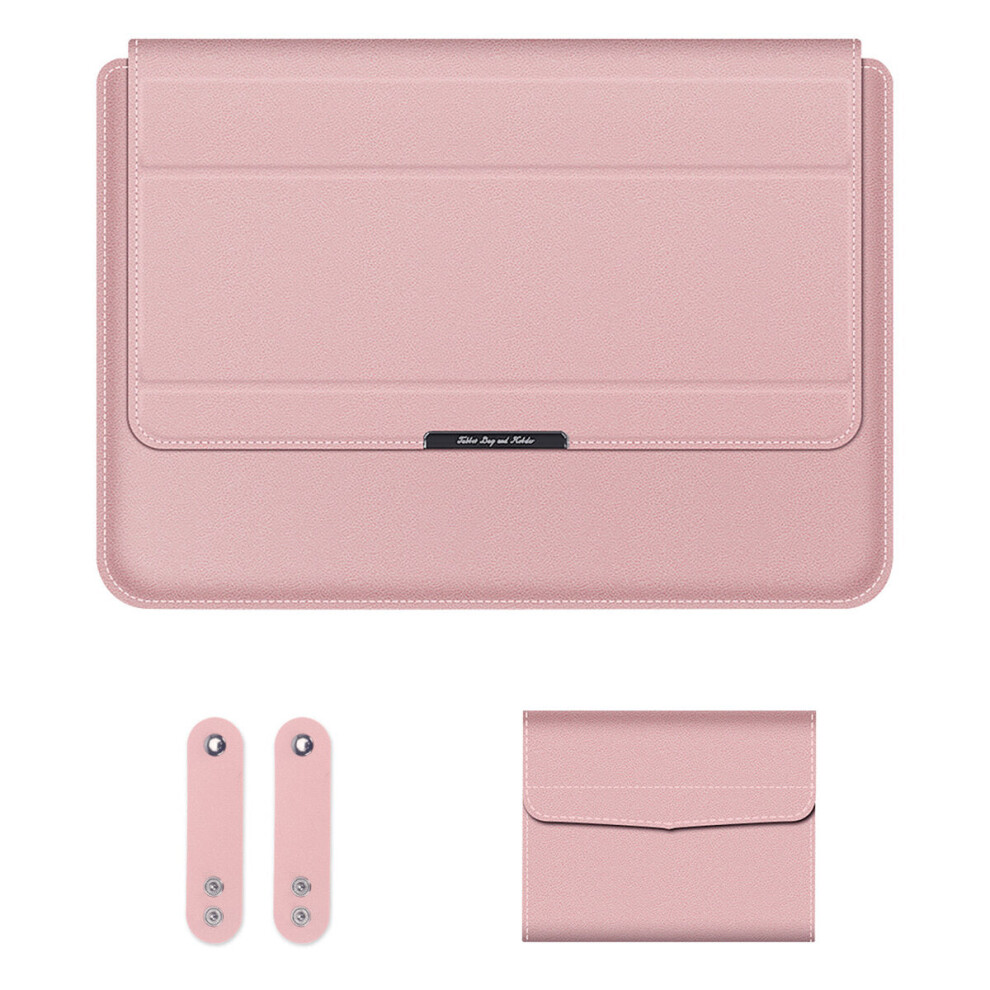 (, 15 Inch) Safety Magnetic Leather Stand Portable Laptop Bag For Laptop Pink 6112212984345