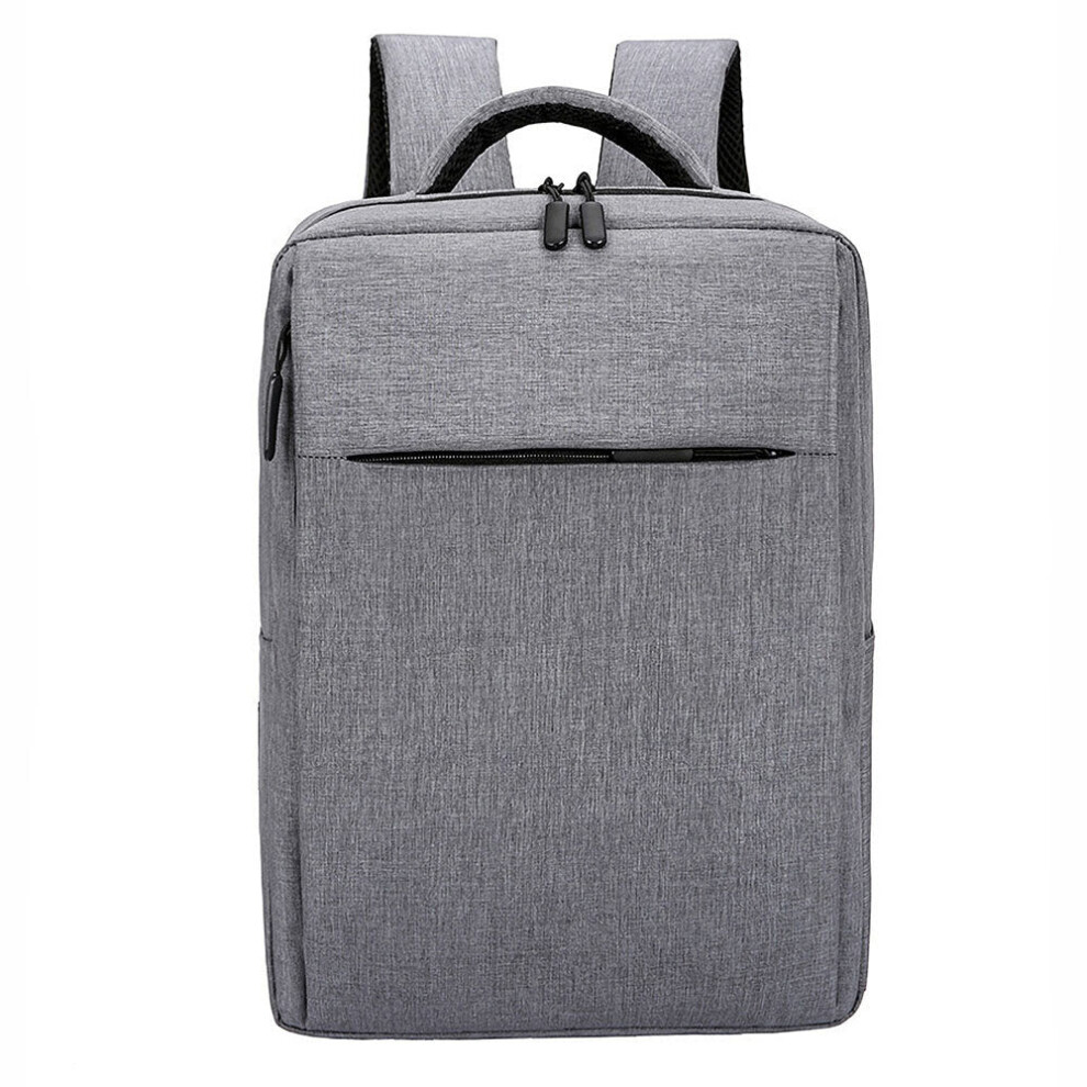 (Light Gray) USB Charging Laptop Backpack Multifunctional Casual Business Laptop Bag Waterproof Shoulder Bag Travel Backpack