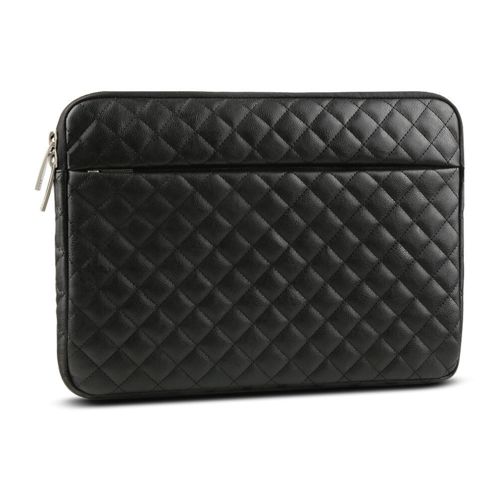(, 13.3 Inch) Plain Texture Pu Liner Laptop Bag For 13.3/14/15.6 Inch Laptop Notebook Macbook Black 6112212989012