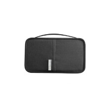 (Black, S) Travel Organiser Passport Document Holder RFID Cards Tickets Wallet Pouch Storage Bag