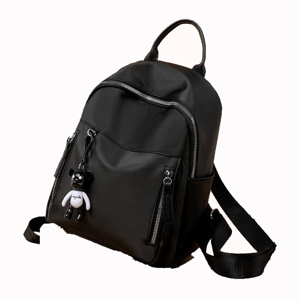 (Black) Large Capacity Backpack 35L Simple Style Durable Outdoors Waterproof Women Laptop Bag For Home Office School