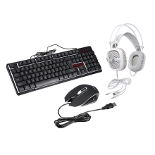 (Black) Wired Keyboard & Mouse Set 104 Keys RGB Backlight Mechanical Feeling Gaming Keyboard 2400DPI Ergonomic Home Office Mouse for Laptop Computer PC