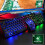 Keyboard & Mouse Combo 104 Keys Russian Version Wired Colorful Backlit Gaming Keyboard 2000DPI Optical Mouse Set with Mouse Pad 11