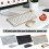 (Gold) Wireless Keyboard and 1200DPI Wireless Ultra Thin Mouse Combo Set with USB Receiver For PC Computer 5
