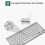 (Silver) Wireless Keyboard and 1200DPI Wireless Ultra Thin Mouse Combo Set with USB Receiver For PC Computer 10