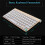 (Black) Wireless Keyboard and 1200DPI Wireless Ultra Thin Mouse Combo Set with USB Receiver For PC Computer 7