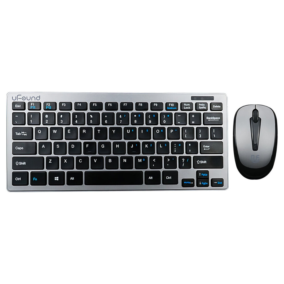 Wireless Keyboard & Mouse Set Business Office Silent 78 Keys Keyboard 1200DPI Mouse Kit for MAC OS Windows
