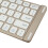 (white) Small Size Foldable Bluetooth Aluminum Alloy Bottom Shell Keyboard 7