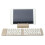 (white) Small Size Foldable Bluetooth Aluminum Alloy Bottom Shell Keyboard 6