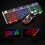 (Black) Rainbow Backlit USB Wired 104Key Mechanical Keyboard and 1600 DPI LED Mouse Combo 4