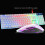 Rainbow Backlight USB Wired Gaming Keyboard 2400DPI LED Mouse Combo with Mouse Pad 8